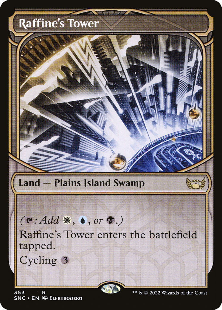 FOIL Raffine's Tower (Showcase) (SNC-353) - Streets of New Capenna - Magic The Gathering