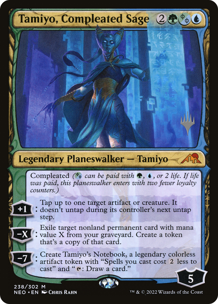FOIL Tamiyo, Compleated Sage (PPNEO-238P) - Kamigawa: Neon Dynasty Promos - Magic The Gathering