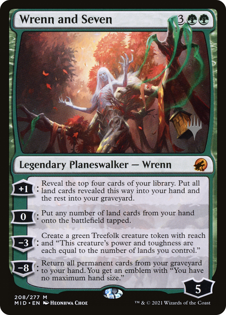 FOIL Wrenn and Seven (PPMID-208) - Innistrad: Midnight Hunt Promos - Magic The Gathering