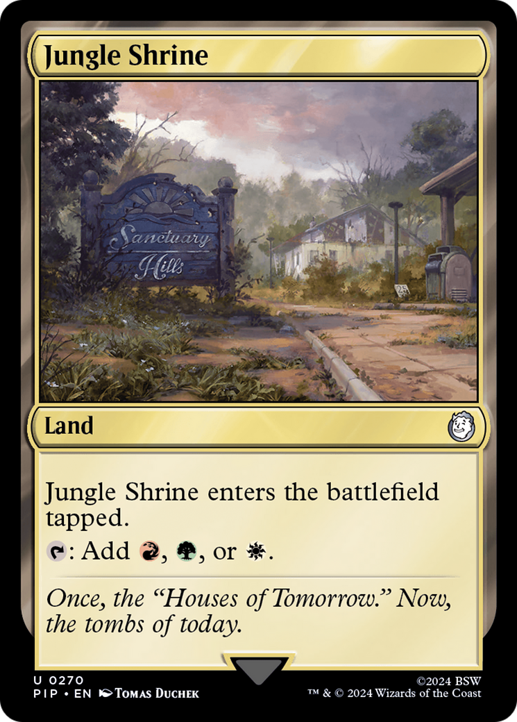 FOIL Jungle Shrine (PIP-270) - Fallout - Magic The Gathering