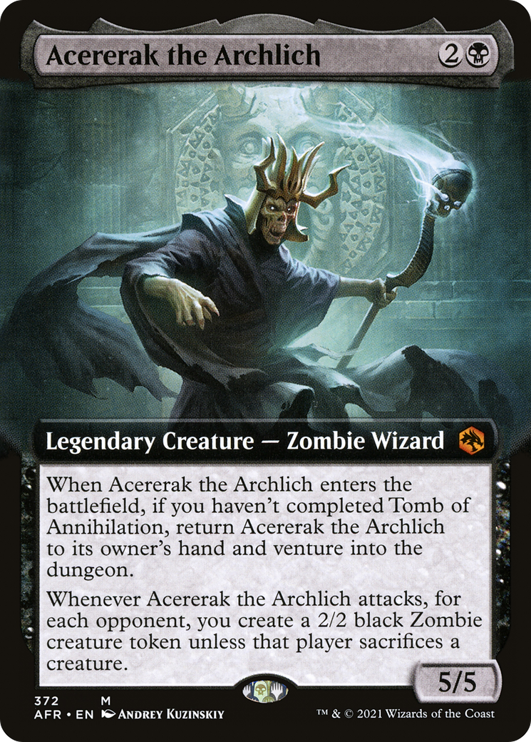 FOIL Acererak the Archlich (Extended Art) (AFR-372) - Adventures in the Forgotten Realms - Magic The Gathering