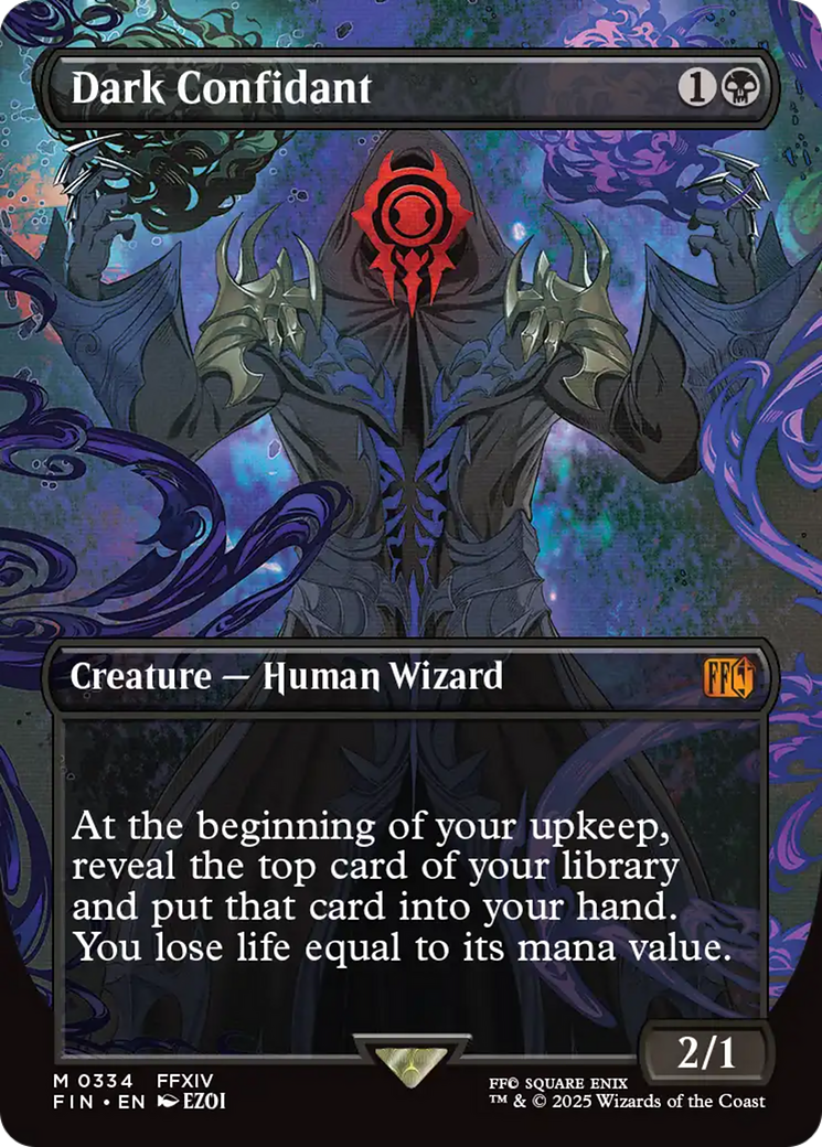 FOIL Dark Confidant (Borderless) (FIN-334) - FINAL FANTASY - Magic The Gathering