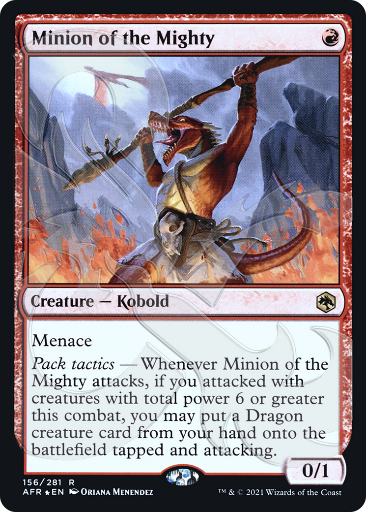FOIL Minion of the Mighty (AFR&-156A) - Adventures in the Forgotten Realms Promos - Magic The Gathering