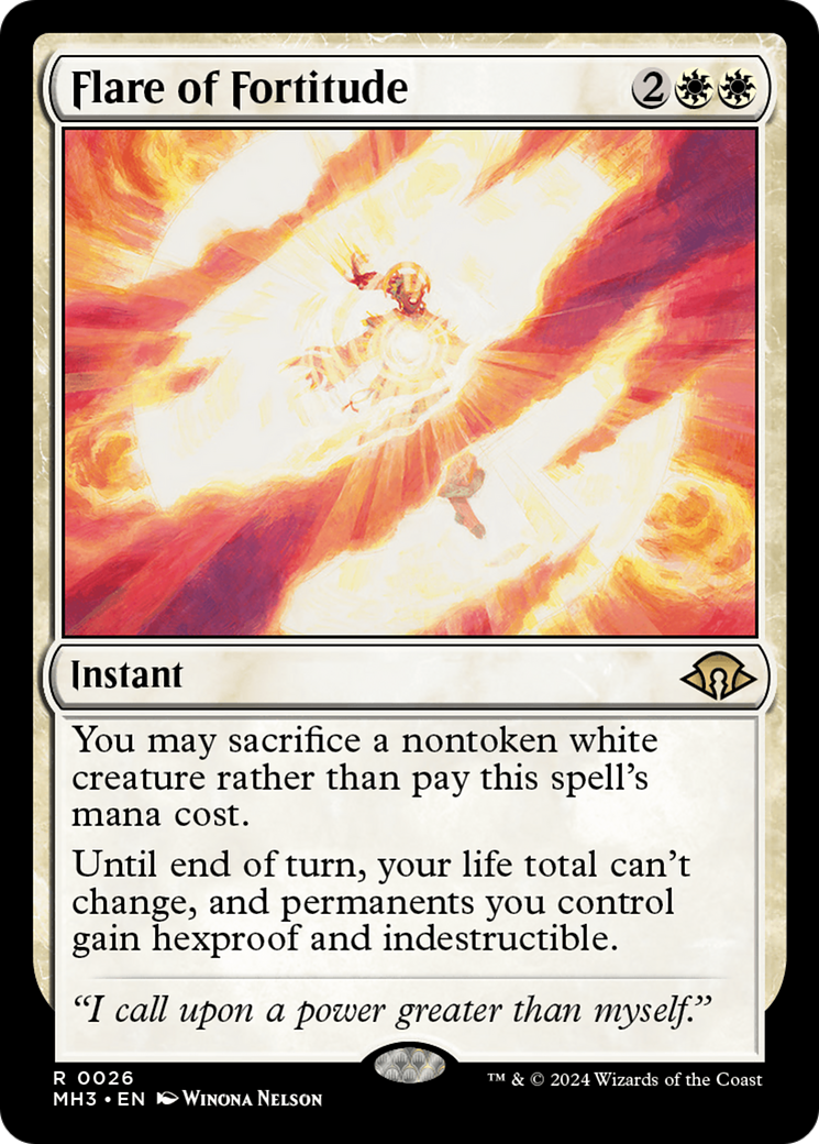 Flare of Fortitude (MH3-026) - Modern Horizons 3 - Magic The Gathering