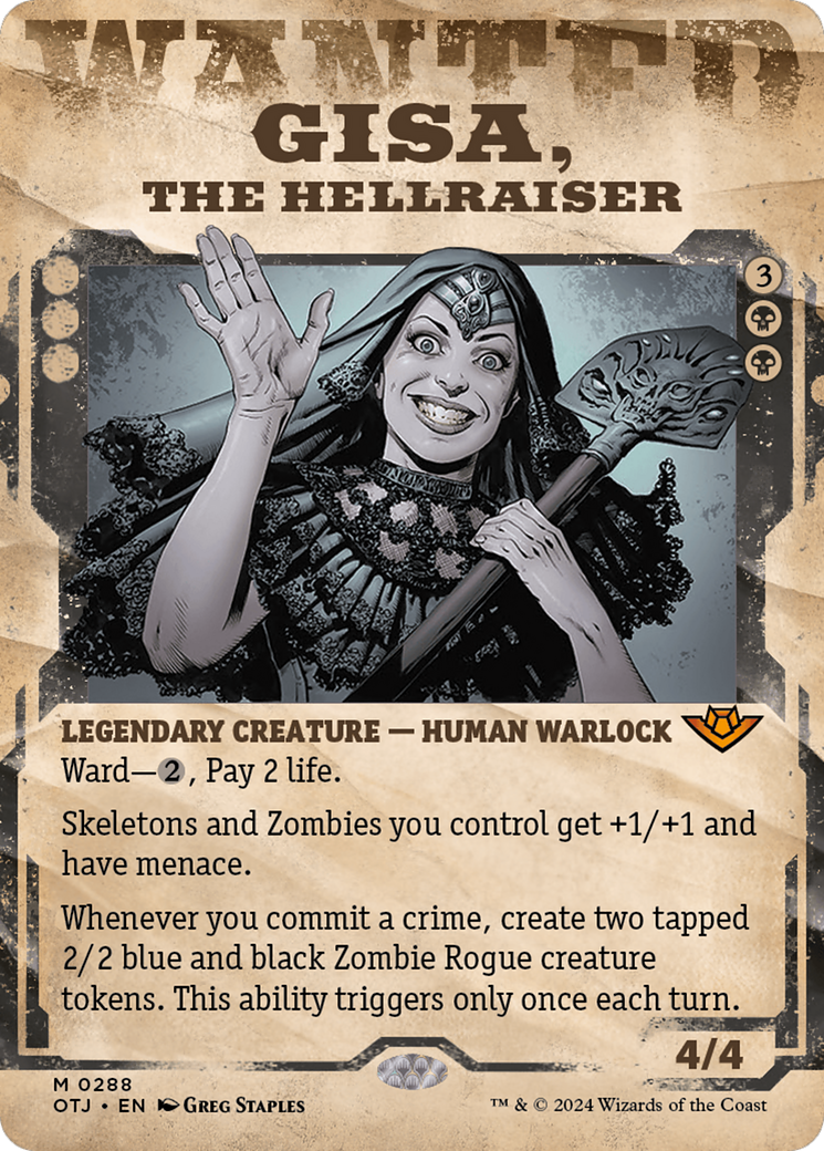 FOIL Gisa, the Hellraiser (OTJ-288) - Outlaws of Thunder Junction - Magic The Gathering