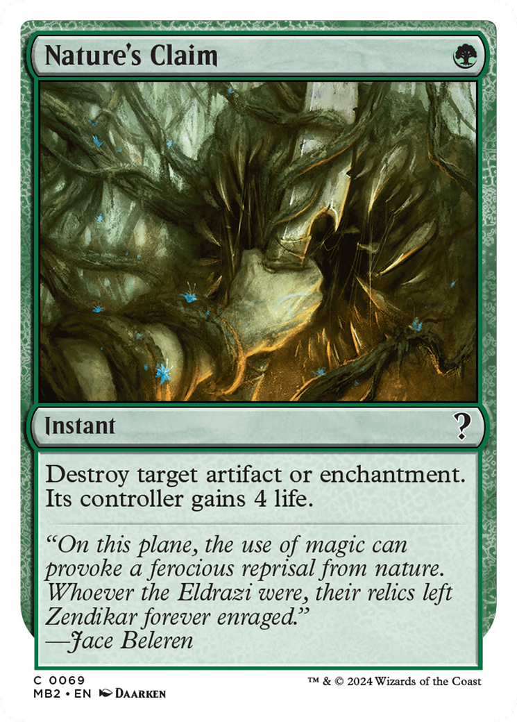 Nature's Claim (MB2-069) - Mystery Booster 2 - Magic The Gathering