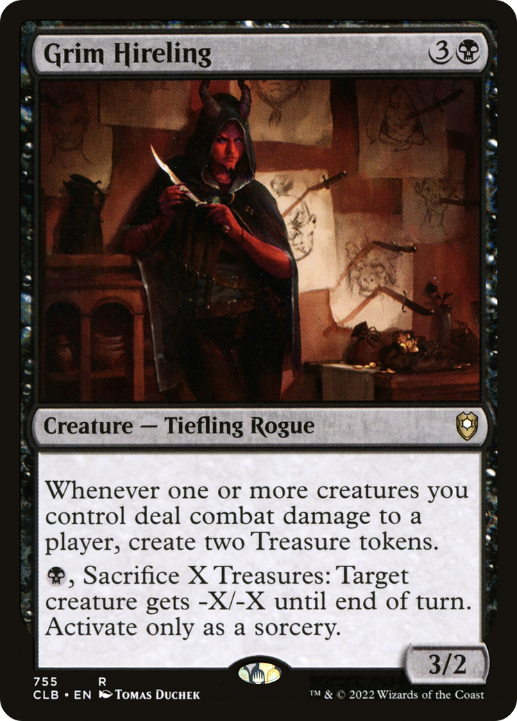 Grim Hireling (CLB-755) - Commander Legends: Battle for Baldur's Gate - Magic The Gathering