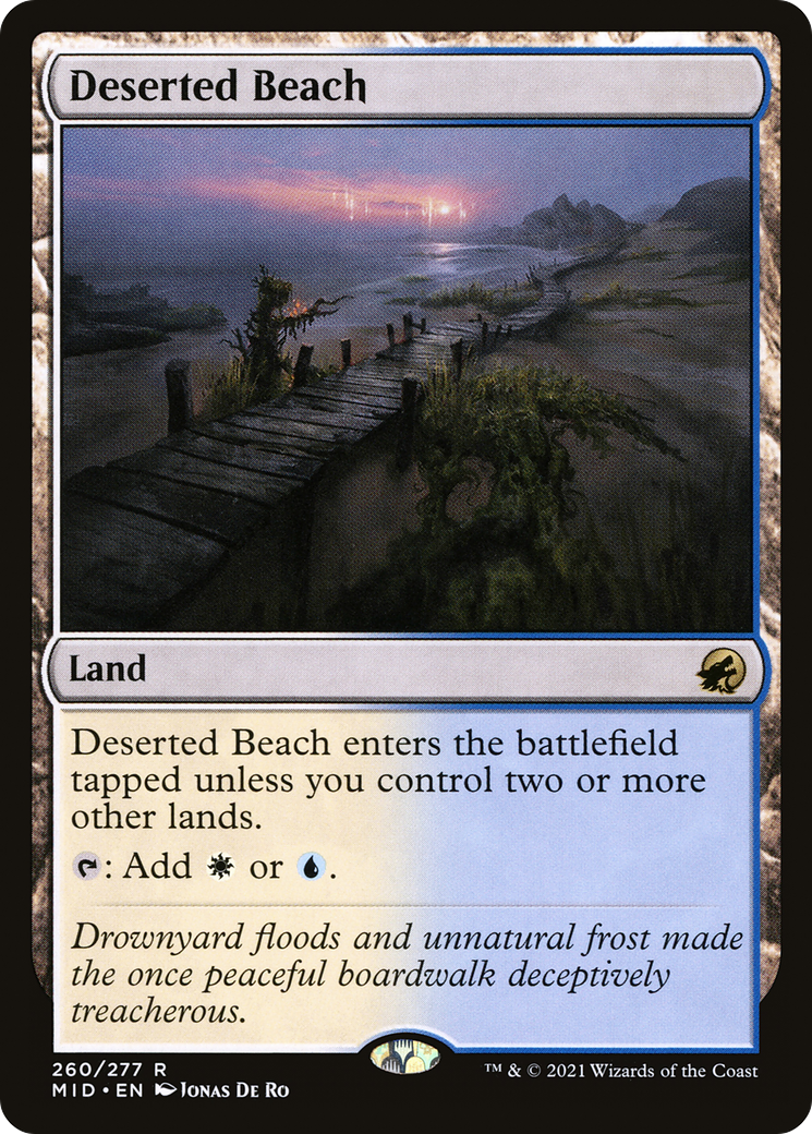 FOIL Deserted Beach (MID-260) - Innistrad: Midnight Hunt - Magic The Gathering