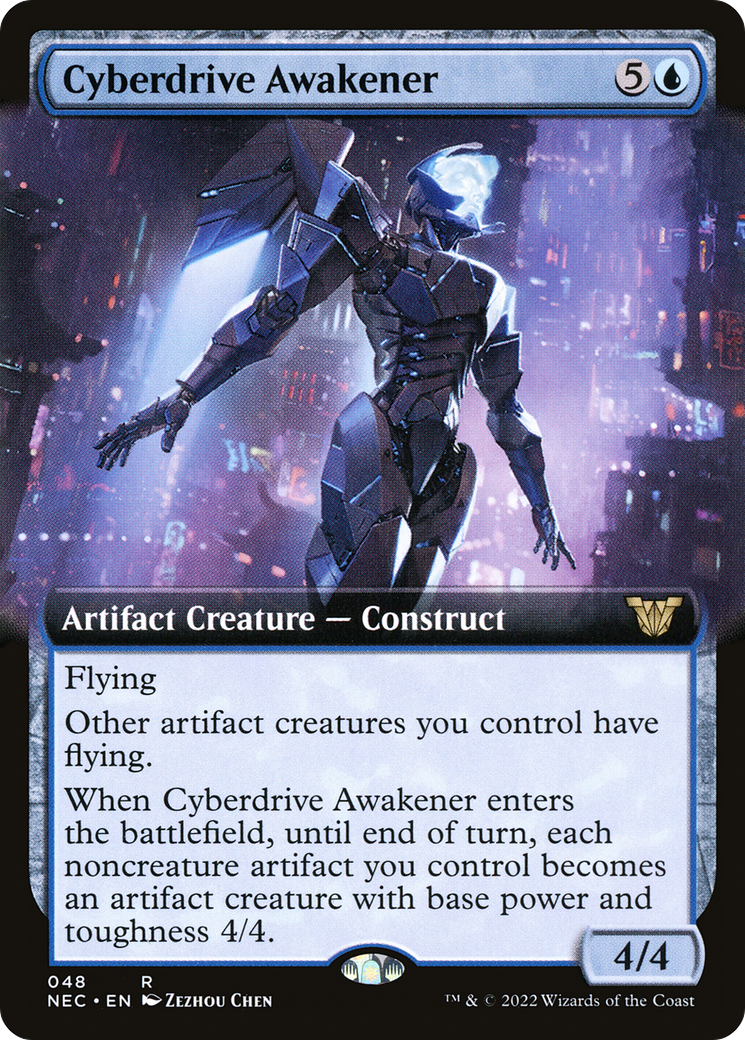 Cyberdrive Awakener (Extended Art) (NEC-048) - Neon Dynasty Commander - Magic The Gathering