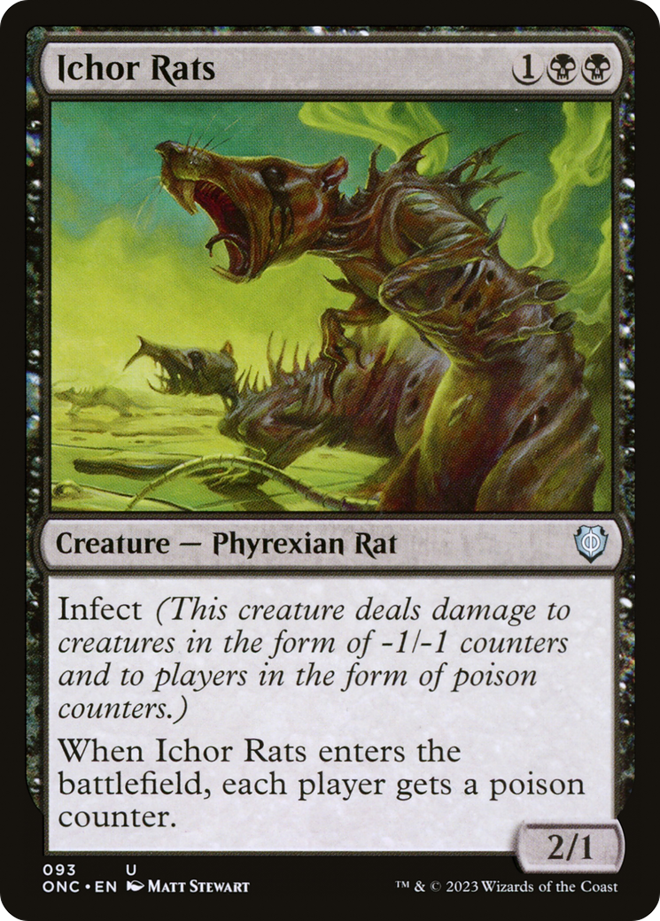Ichor Rats (ONC-093) - Phyrexia: All Will Be One Commander - Magic The Gathering