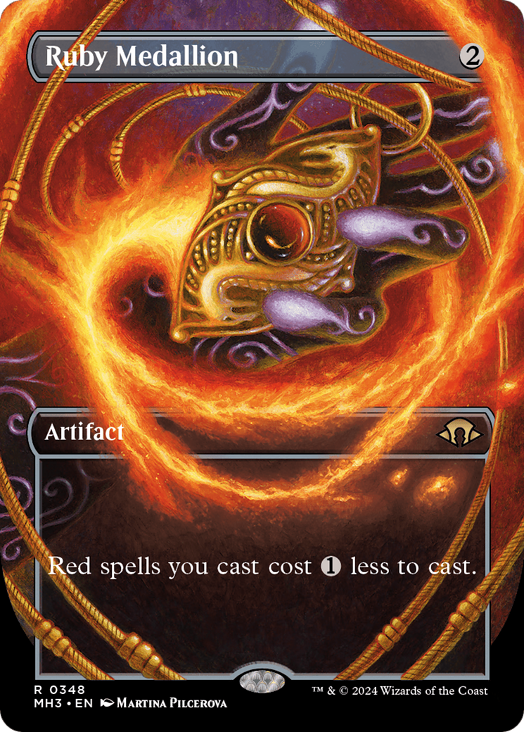 Ruby Medallion (Borderless) (MH3-348) - Modern Horizons 3 - Magic The Gathering