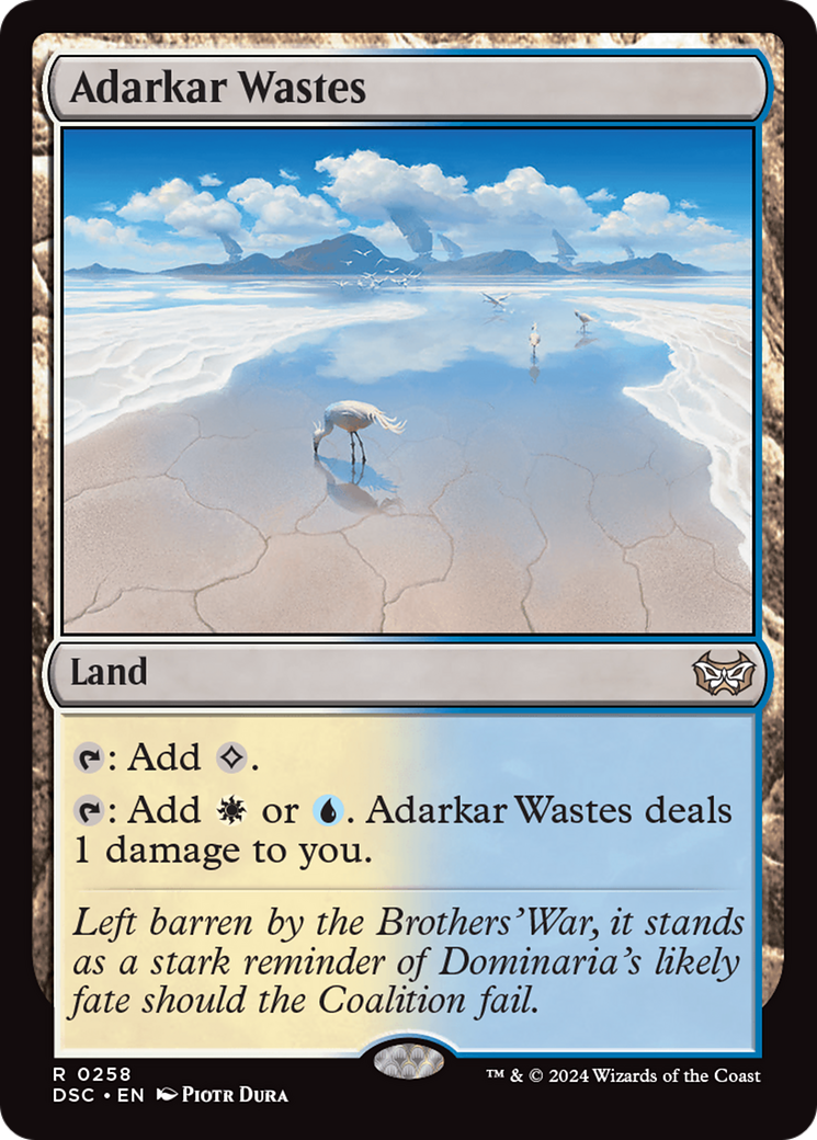 Adarkar Wastes (DSC-258) - Duskmourn: House of Horror Commander - Magic The Gathering