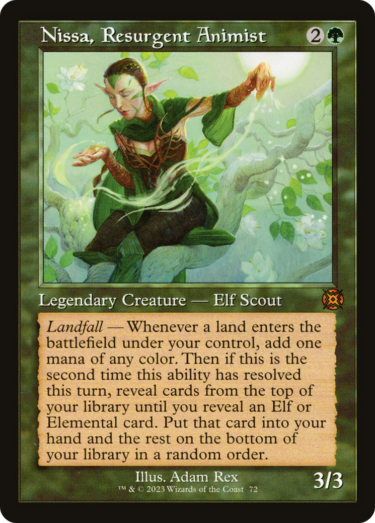 FOIL Nissa, Resurgent Animist (Retro Frame) (MAT-072) - March of the Machine: The Aftermath - Magic The Gathering