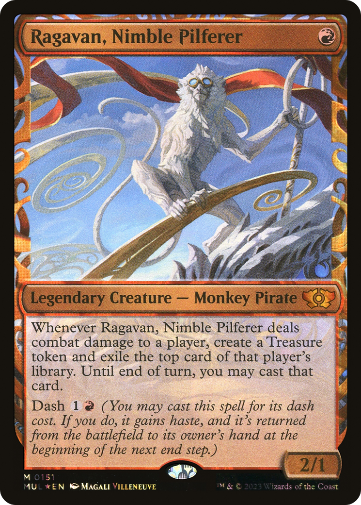 FOIL Ragavan, Nimble Pilferer (Halo Foil) (MUL-151) - Multiverse Legends - Magic The Gathering