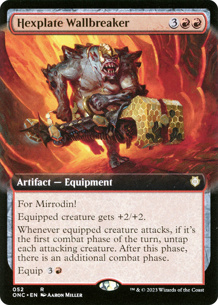 Hexplate Wallbreaker (Extended Art) (ONC-052) - Phyrexia: All Will Be One Commander - Magic The Gathering