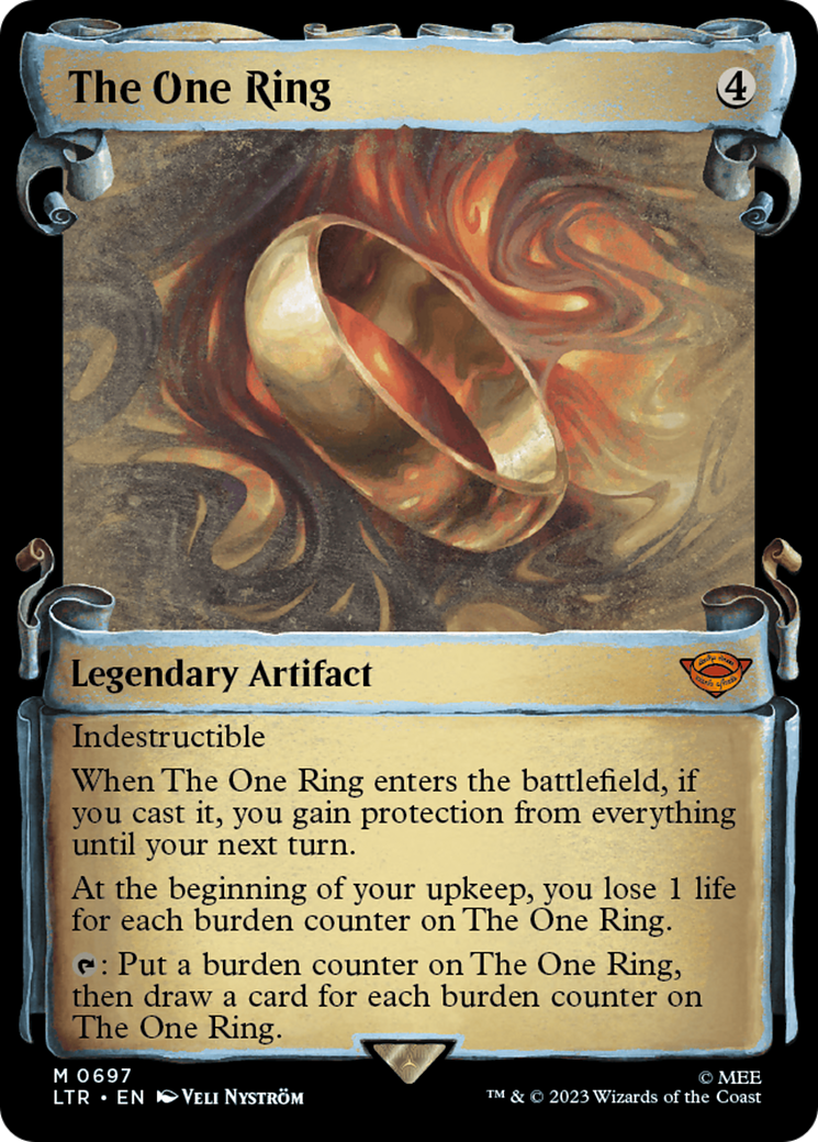 FOIL The One Ring (Showcase Scrolls) (LTR-697) - The Lord of the Rings: Tales of Middle-earth - Magic The Gathering