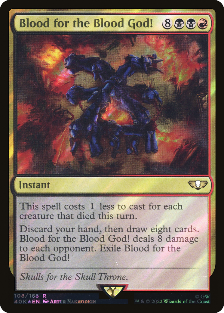 FOIL Blood for the Blood God! (Surge Foil) (40K-108) - Warhammer 40,000 Commander - Magic The Gathering