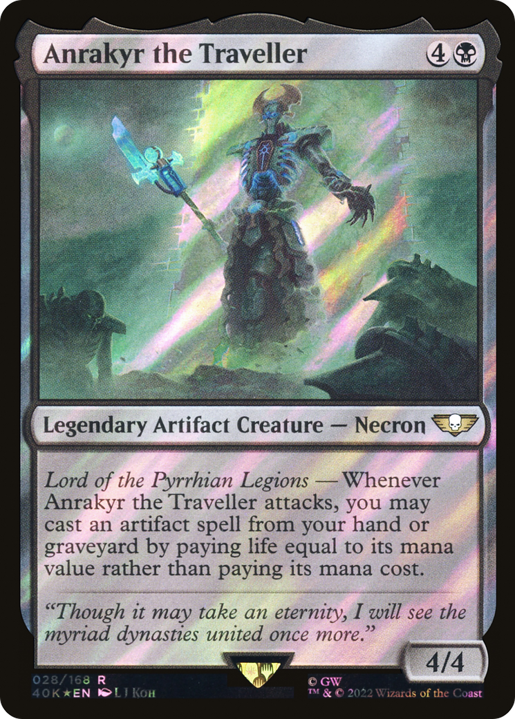 FOIL Anrakyr the Traveller (Surge Foil) (40K-028) - Warhammer 40,000 Commander - Magic The Gathering