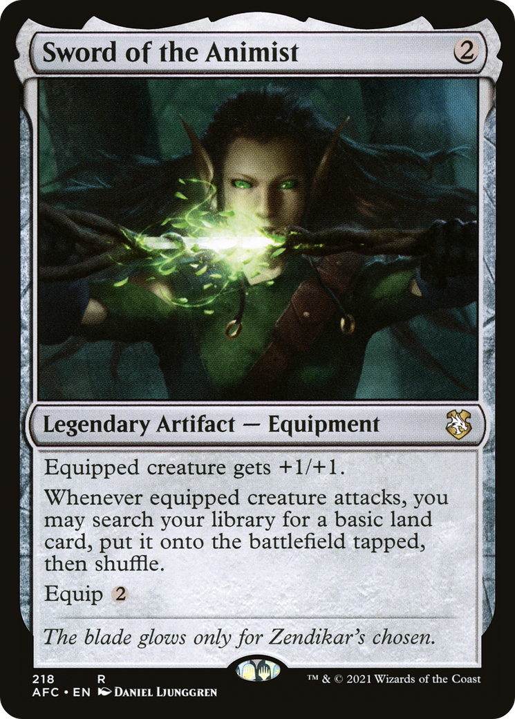 Sword of the Animist (AFC-218) - Forgotten Realms Commander - Magic The Gathering
