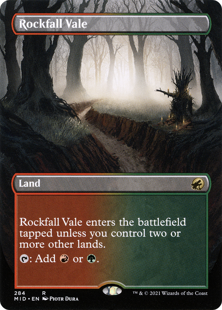 Rockfall Vale (Borderless) (MID-284) - Innistrad: Midnight Hunt - Magic The Gathering