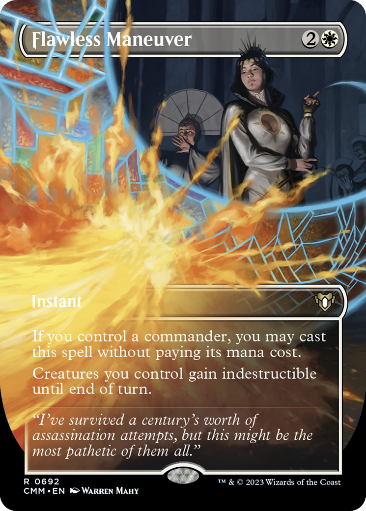 FOIL Flawless Maneuver (Borderless) (CMM-692) - Commander Masters - Magic The Gathering