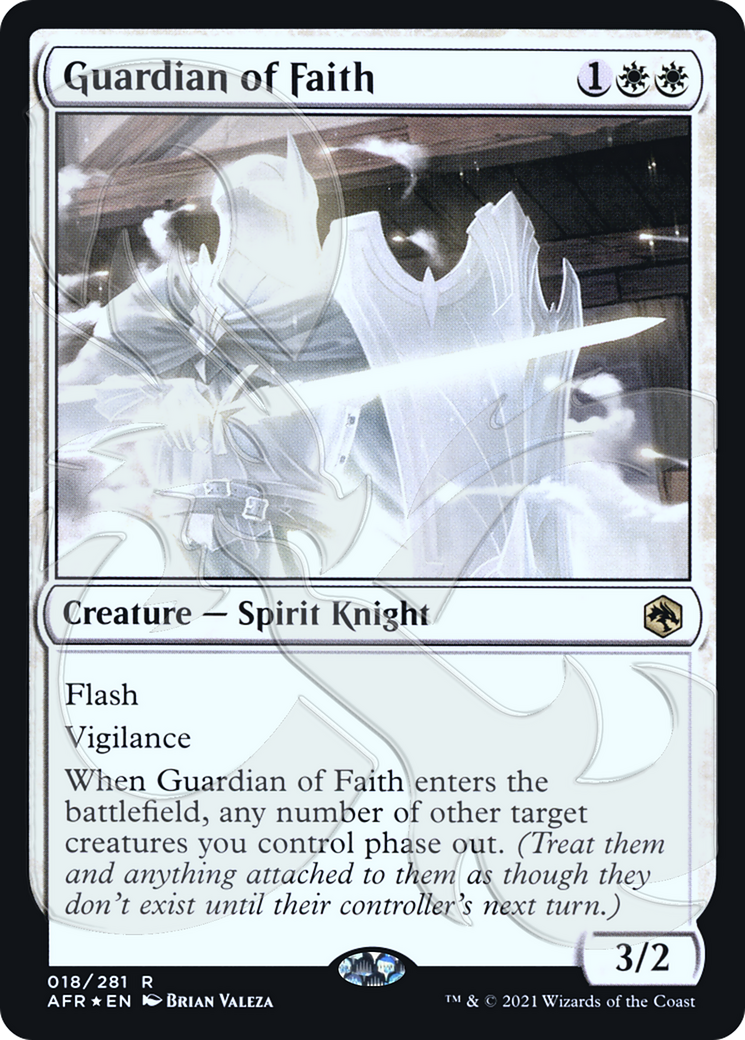 FOIL Guardian of Faith (AFR&-18A) - Adventures in the Forgotten Realms Promos - Magic The Gathering