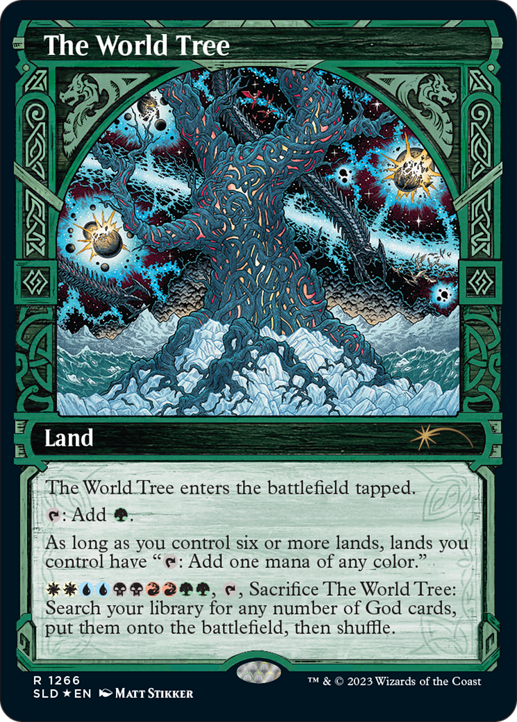 FOIL The World Tree (Halo Foil) (SLD-1266) - Secret Lair Drop - Magic The Gathering