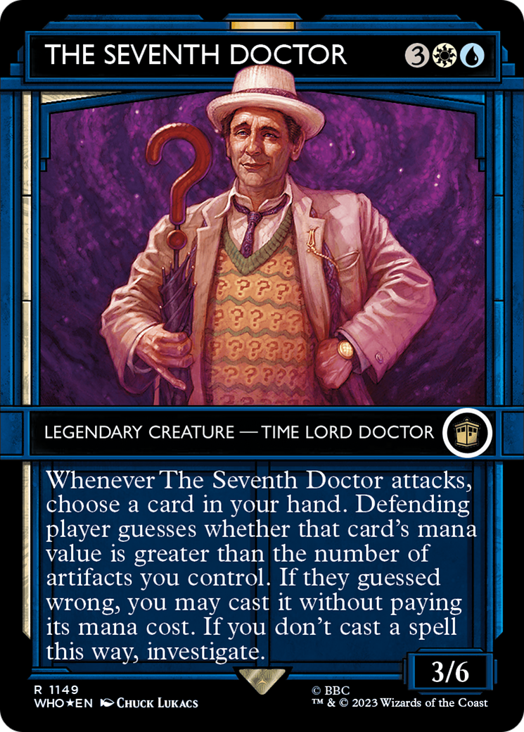 FOIL The Seventh Doctor (Showcase) (Surge Foil) (WHO-1149) - Doctor Who - Magic The Gathering