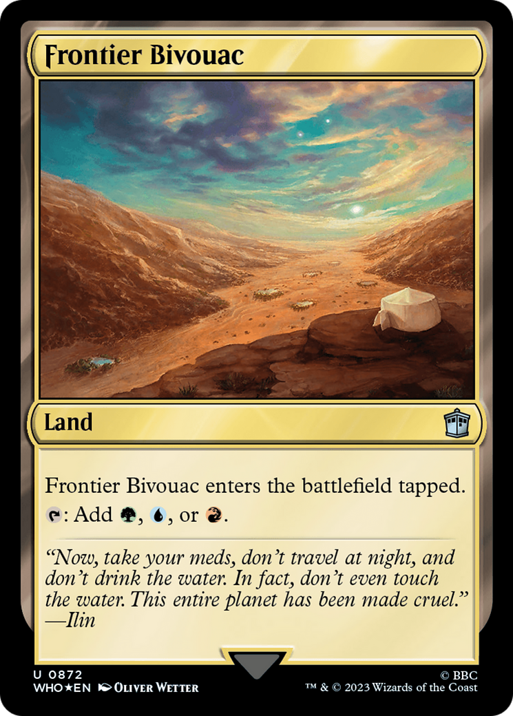 FOIL Frontier Bivouac (Surge Foil) (WHO-872) - Doctor Who - Magic The Gathering