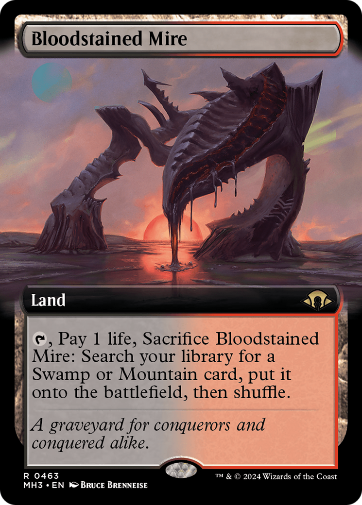 Bloodstained Mire (Extended Art) (MH3-463) - Modern Horizons 3 - Magic The Gathering