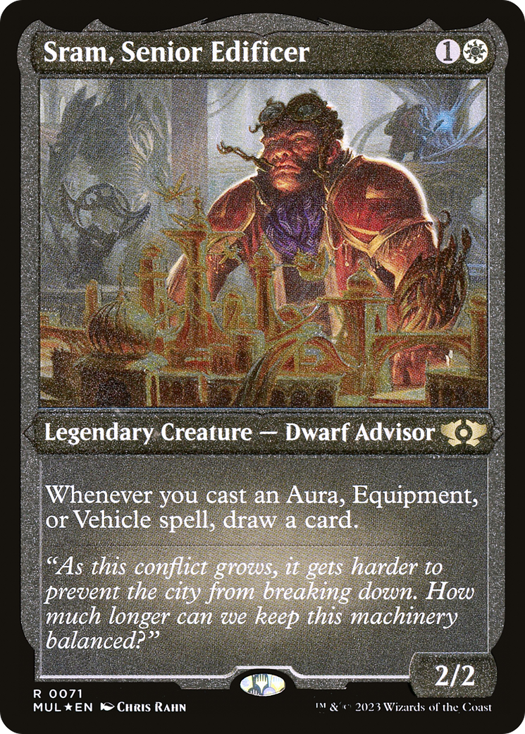 ETCHED FOIL Sram, Senior Edificer (MUL-071) - Multiverse Legends - Magic The Gathering