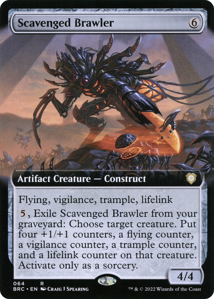 Scavenged Brawler (Extended Art) (BRC-064) - The Brothers' War Commander - Magic The Gathering