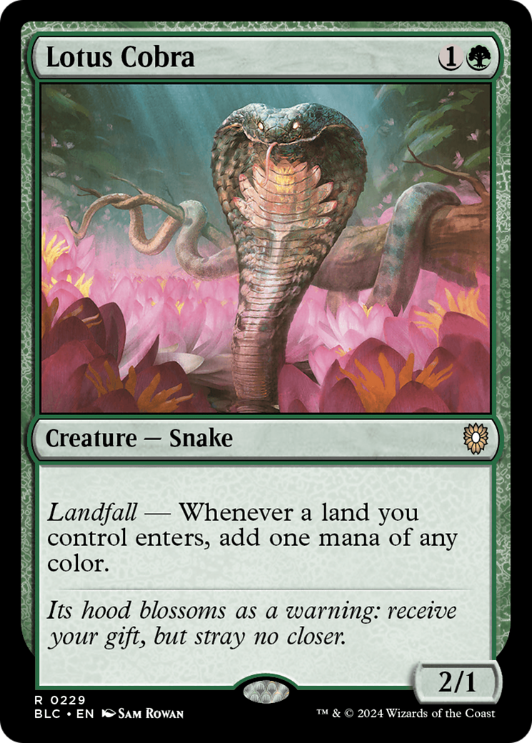 Lotus Cobra (BLC-229) - Bloomburrow Commander - Magic The Gathering