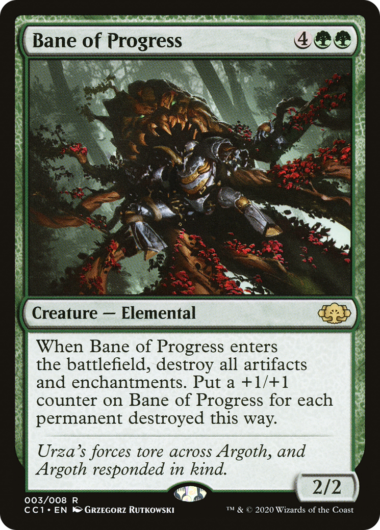 FOIL Bane of Progress (CC1-003) - Commander Collection: Green - Magic The Gathering