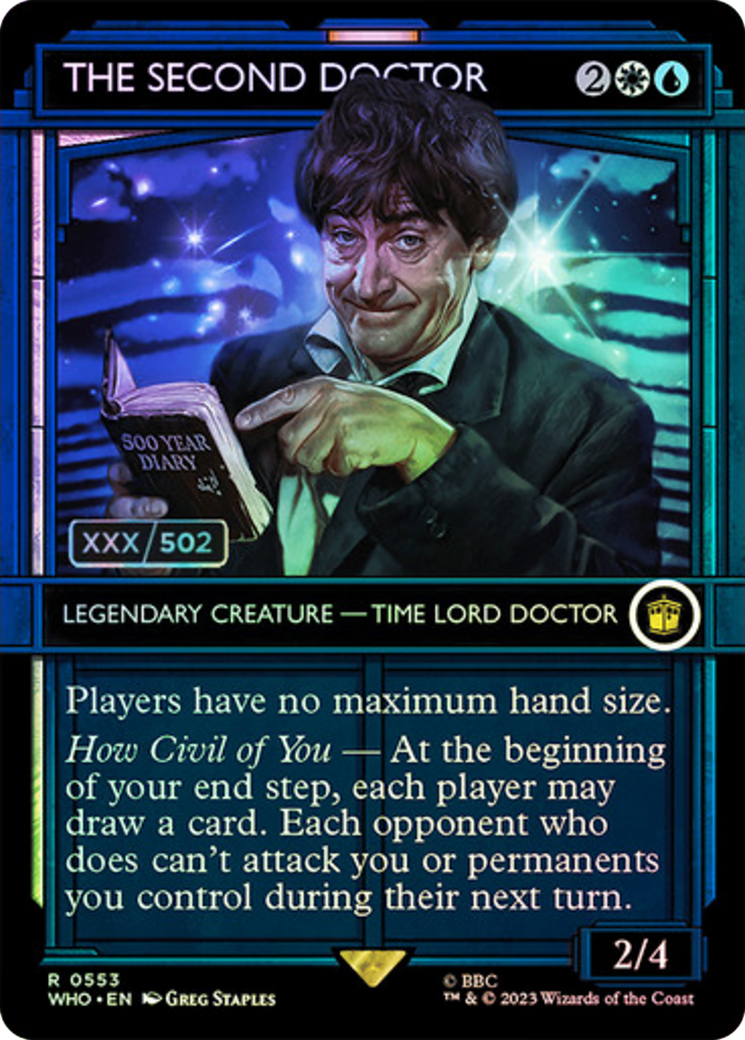 FOIL The Second Doctor (Serial Numbered) (WHO-553) - Doctor Who - Magic The Gathering