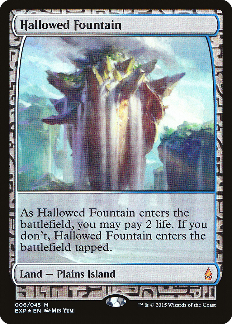 FOIL Hallowed Fountain (EXP-006) - Zendikar Expeditions - Magic The Gathering