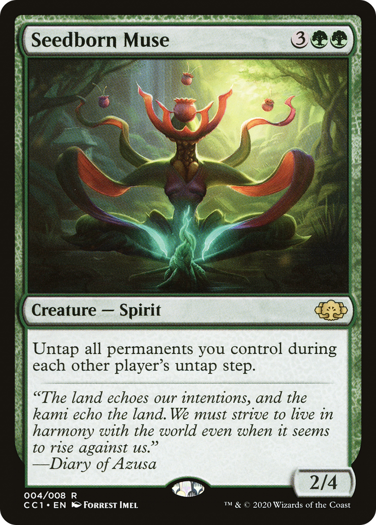 FOIL Seedborn Muse (CC1-004) - Commander Collection: Green - Magic The Gathering