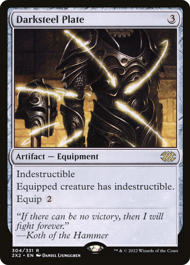 Darksteel Plate (2X2-304) - Double Masters 2022 - Magic The Gathering