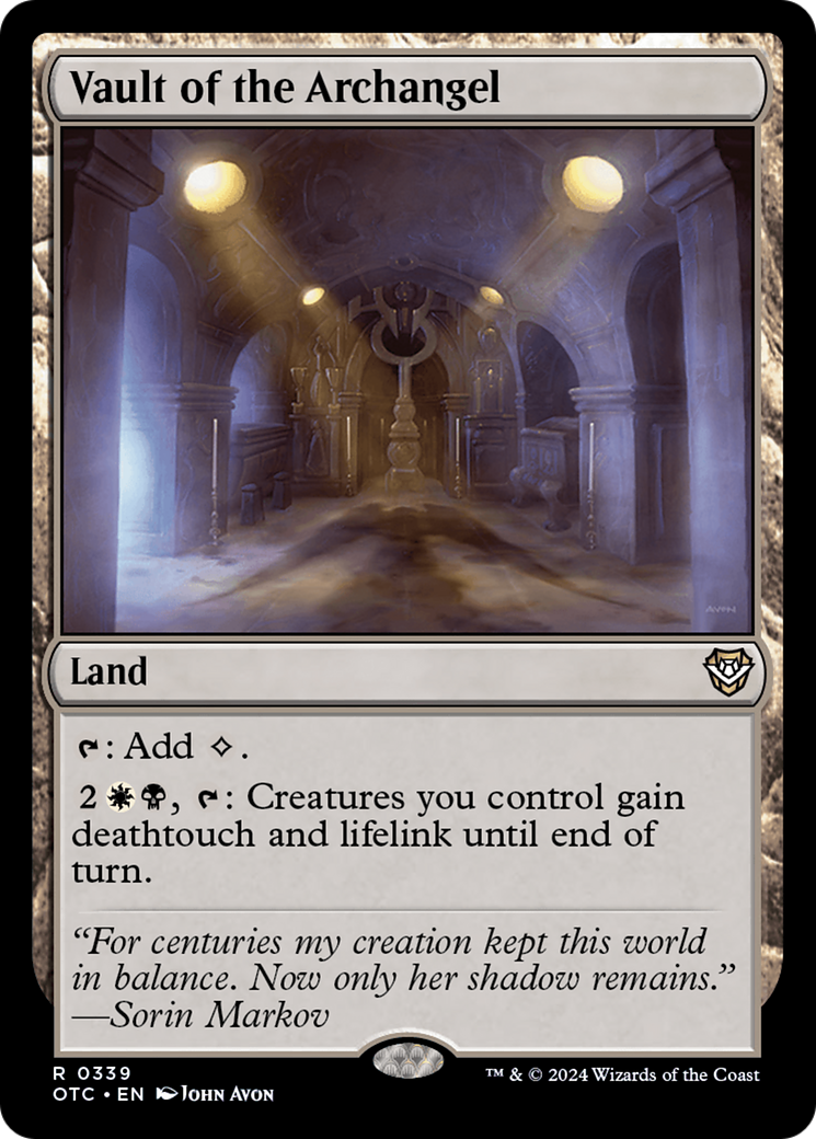 Vault of the Archangel (OTC-339) - Outlaws of Thunder Junction Commander - Magic The Gathering