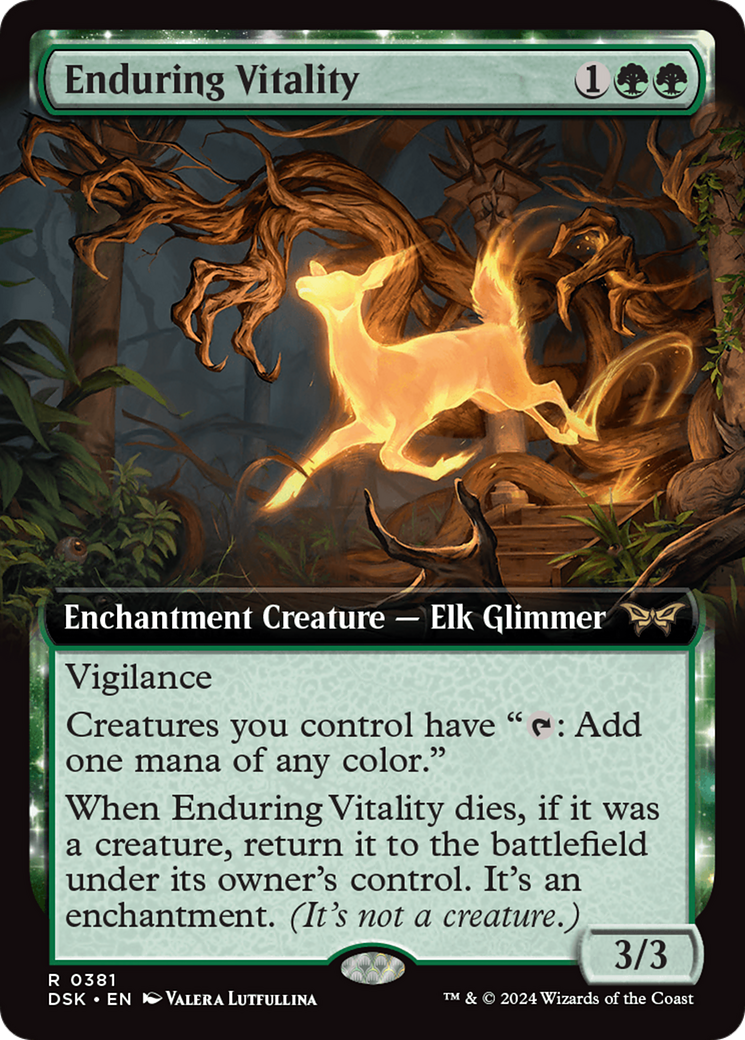 Enduring Vitality (DSK-381) - Duskmourn: House of Horror - Magic The Gathering