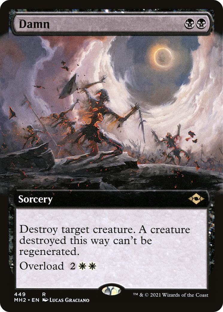 FOIL Damn (Extended Art) (MH2-449) - Modern Horizons 2 - Magic The Gathering