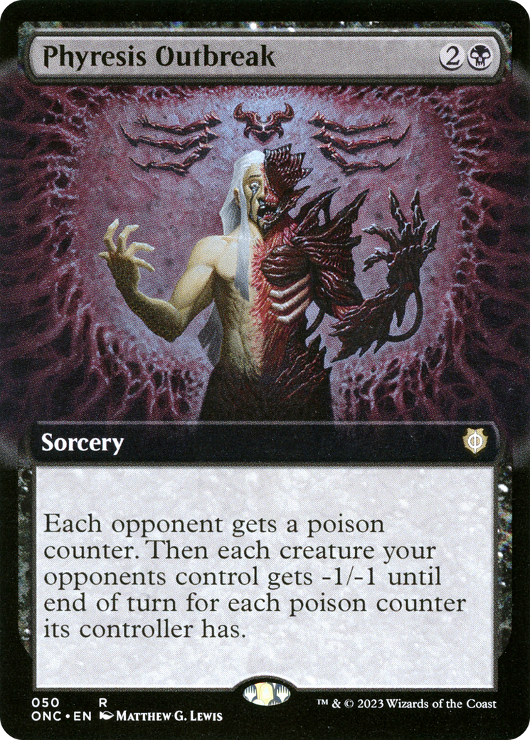 Phyresis Outbreak (Extended Art) (ONC-050) - Phyrexia: All Will Be One Commander - Magic The Gathering