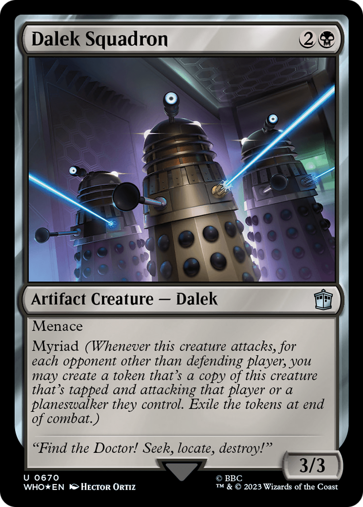 FOIL Dalek Squadron (Surge Foil) (WHO-670) - Doctor Who - Magic The Gathering