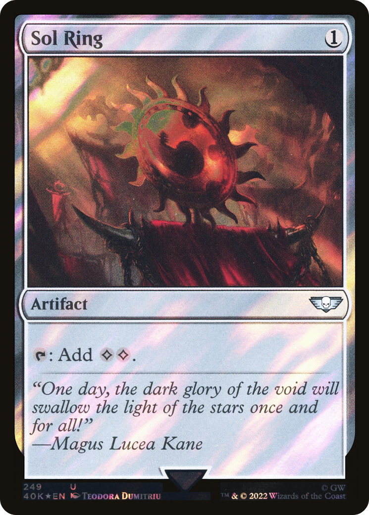 FOIL Sol Ring (249) (Surge Foil) (40K-249) - Warhammer 40,000 Commander - Magic The Gathering