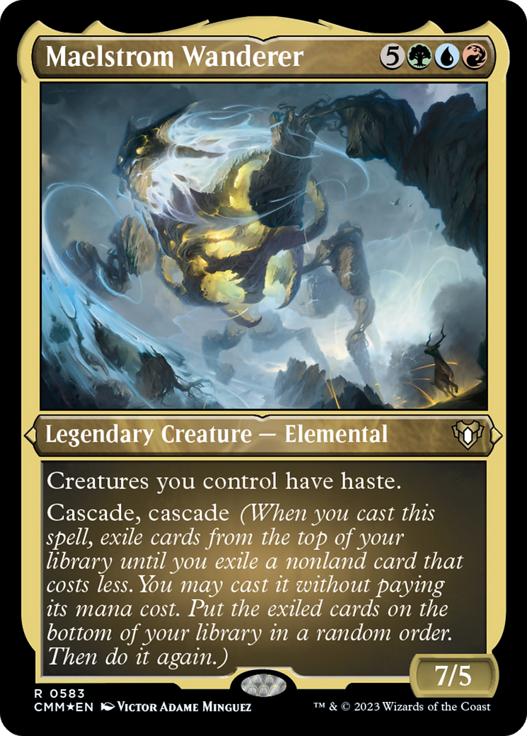 ETCHED FOIL Maelstrom Wanderer (CMM-583) - Commander Masters - Magic The Gathering