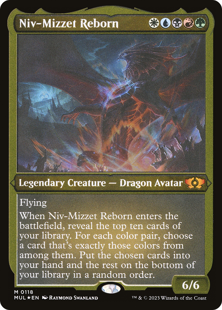 ETCHED FOIL Niv-Mizzet Reborn (Foil Etched) (MUL-118) - Multiverse Legends - Magic The Gathering