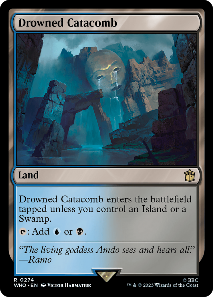 FOIL Drowned Catacomb (WHO-274) - Doctor Who - Magic The Gathering