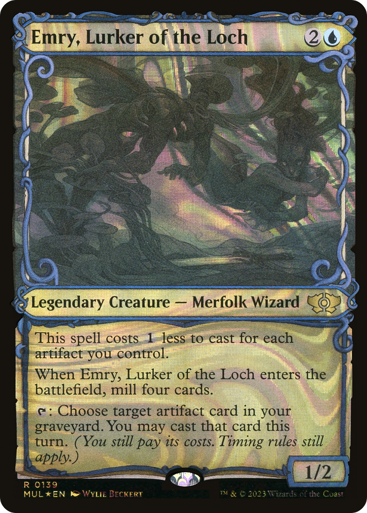 FOIL Emry, Lurker of the Loch (Halo Foil) (MUL-139) - Multiverse Legends - Magic The Gathering