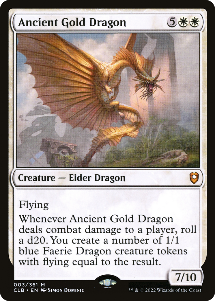 FOIL Ancient Gold Dragon (CLB-003) - Commander Legends: Battle for Baldur's Gate - Magic The Gathering