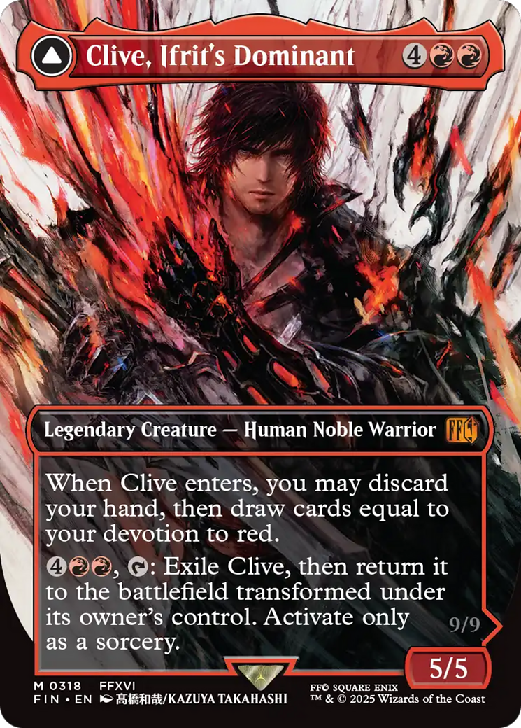 Clive, Ifrit's Dominant // Ifrit, Warden of Inferno (FIN-318) - FINAL FANTASY - Magic The Gathering